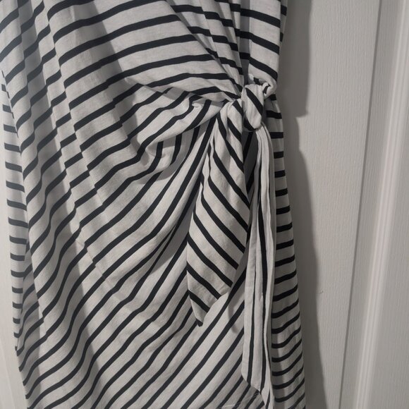 ATM Anthony Thomas Melillo | Classic Jersey Stripe Sleeveless Twist Dress - Picture 12 of 14